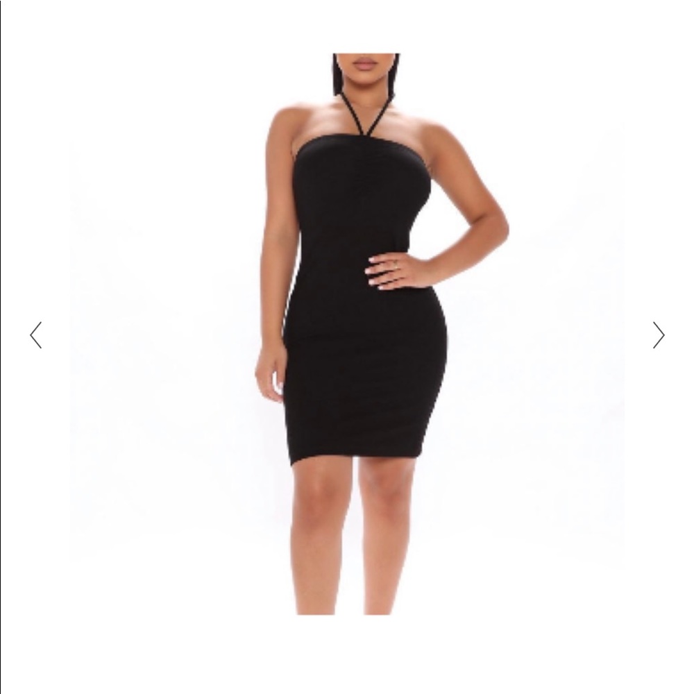 Brand new, fashion nova black halter mini dress